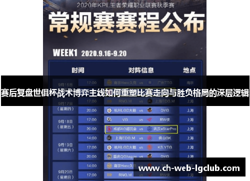 赛后复盘世俱杯战术博弈主线如何重塑比赛走向与胜负格局的深层逻辑
